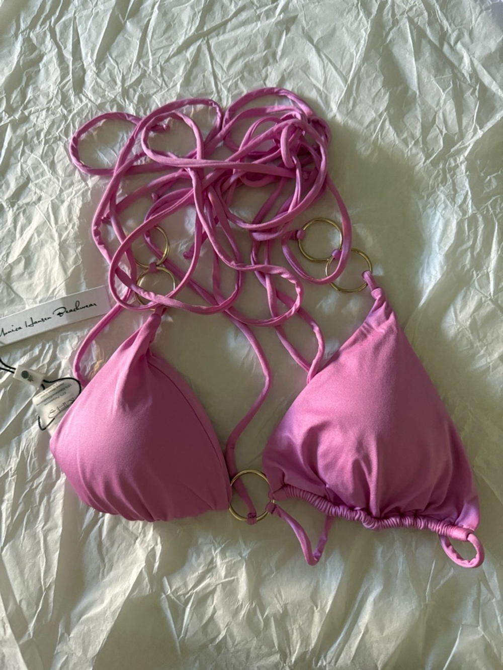 NWT: Monica Hansen
Beachwear "Icon" Bikini Top Size medium